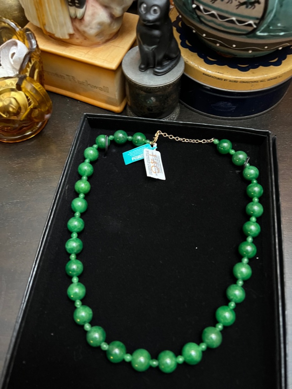 14KY Semi Precious Jade Necklace